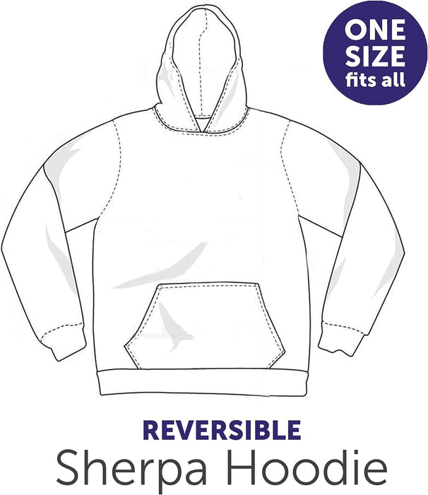 Oversized Reversible Sherpa Hoodie (Blush Pink)