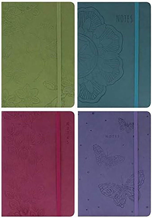 Soft Touch A5 Patterned Cover Notebook (Purple)